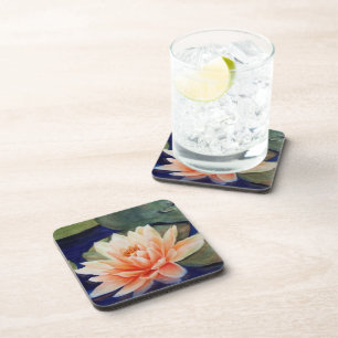 ORANGE WATER LILY COASTERS