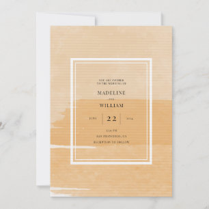 Orange Watercolor Add Your Photo Invitation