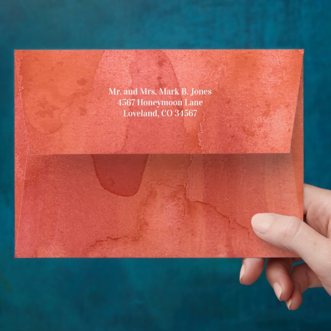 Orange Watercolor Envelopes (Hand)