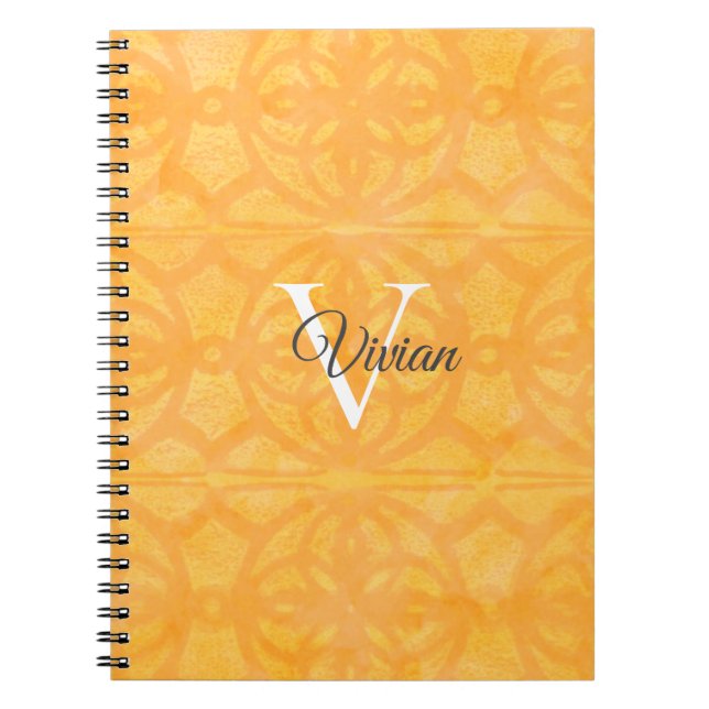 Orange Watercolor Notebook (Front)