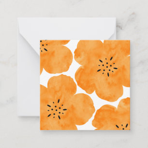 Orange Watercolor Poppy 2 Card