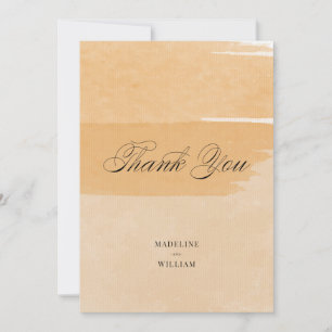 Orange Watercolor Thank You Add Your Photo Invitation