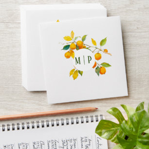 Orange watercolor theme Bright colors Envelope