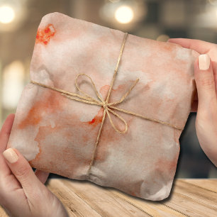 Orange Watercolor Tissue Paper