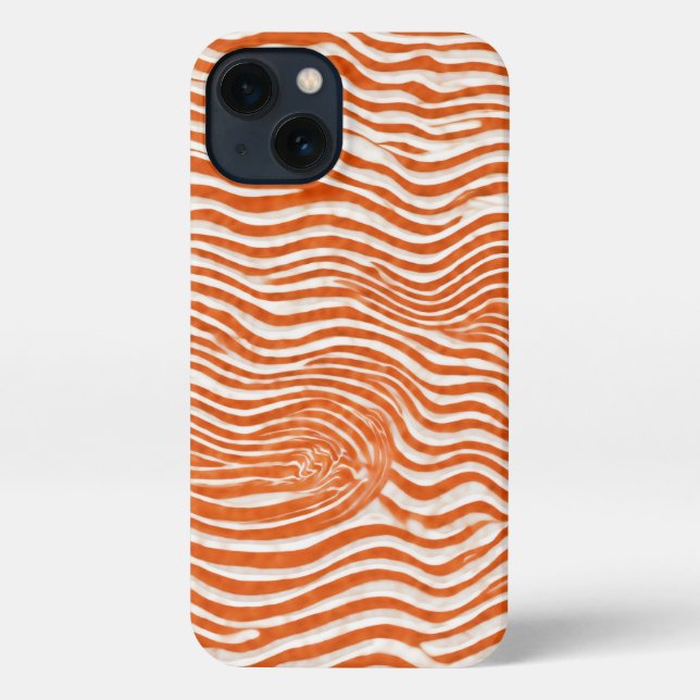 orange wave  iPhone case (Back)