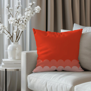 Orange wave simple print  cushion