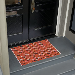 Orange Waves Doormat