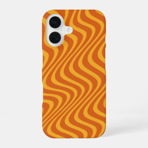 orange waves iPhone 16 case
