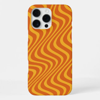 orange waves iPhone 16 pro max case