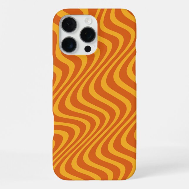 orange waves iPhone case (Back)
