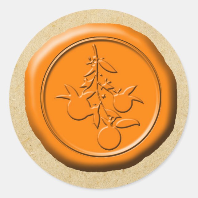 Orange Wax Seal OFMD Branch Design Magnet (Front)