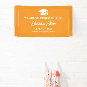 Orange We are so proud of you graduation  Banner
