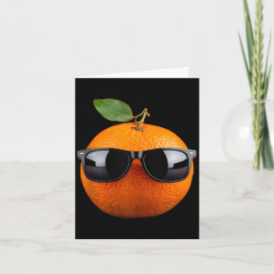 Orange Wearing Sunglasses Card