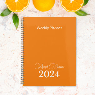 Orange Weekly Monthly Business Planner