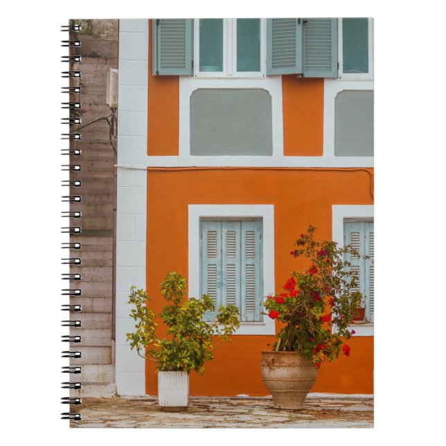 ORANGE WHITE AND GRAY CONCRETE BUILDING NOTEBOOK (Front)