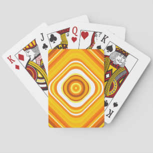 Orange, White and Yellow Sunset-Inspired Pattern Playing Cards