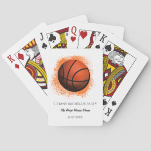 Orange White basketball player bachelor party Poke Playing Cards