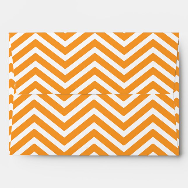 Orange White Chevron Envelope (Back (Top Flap))