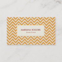 Orange & White Chevron Pattern
