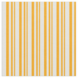 Orange & White Coloured Lines/Stripes Pattern Fabric