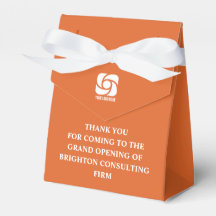 Orange White Company Logo Custom Business Party