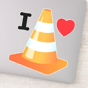Orange White Construction Safety Traffic Cone
