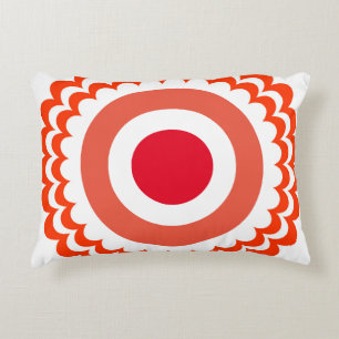 Orange white decorative cushion