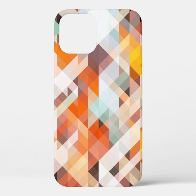 Orange White Geometric: Polygonal Background Case-Mate iPhone Case (Back)
