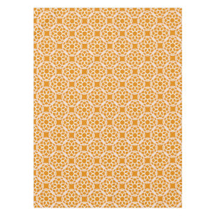 Orange White Geometric Seamless Pattern Tablecloth