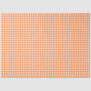 Orange & White Gingham Pattern Tissue Paper