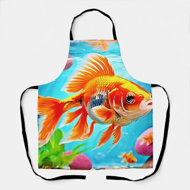 Orange White Goldfish Apron (Front)