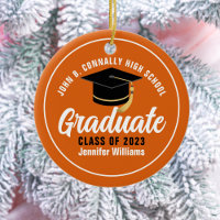 Orange White Graduate Custom 2025 Graduation