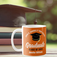 Orange White Graduate Personalised Graduation