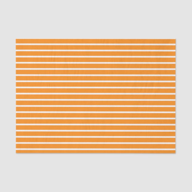 ORANGE & WHITE HALLOWEEN STRIPES TISSUE PAPER (Front)