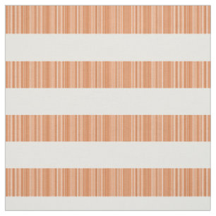 Orange White Modern Stripes Fabric