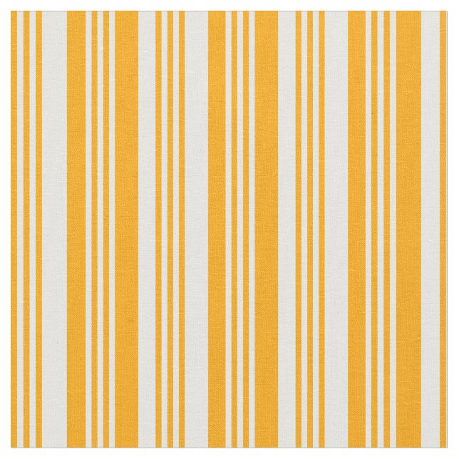 Orange & White Pattern of Stripes Fabric (Close Up)