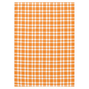 Orange White Plaid Pattern Tablecloth