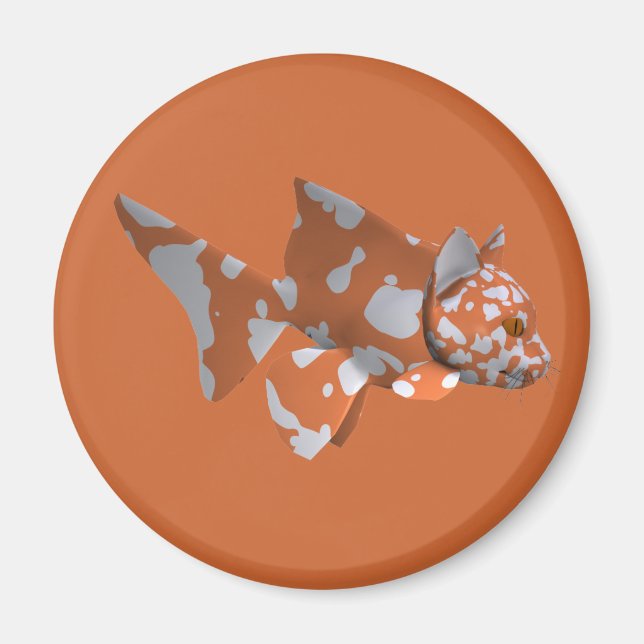Orange-White Spotted Catfish Magnet (Front)