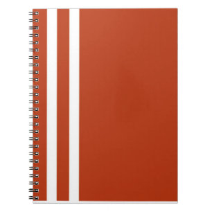 Orange & White stripes Notebook