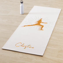 Orange-White Yoga Pose with Custom Name
