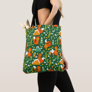 Orange Wild Autumn Winter Forest Fox Tote Bag