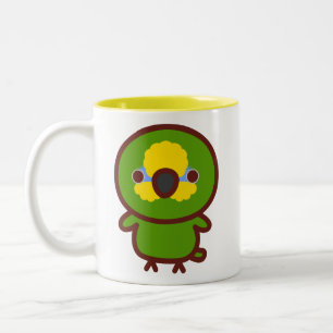 Orange-winged amazon Two-Tone coffee mug