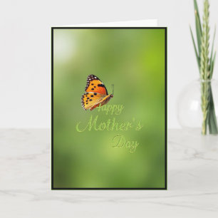 Orange Wings Mothers Day Card