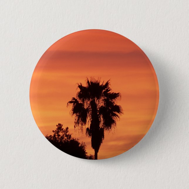 Orange Winter FL sunset 6 Cm Round Badge (Front)