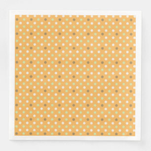 Orange With Green Dots Pattern Napkin