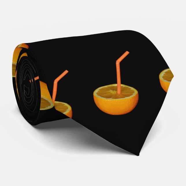 Orange with orange straw tie (Rolled)