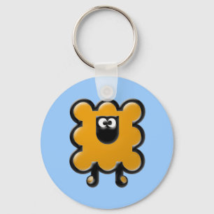 orange woollie key ring