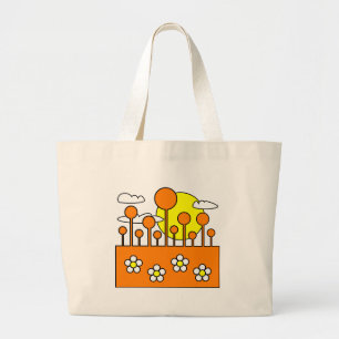 Orange World Large Tote Bag