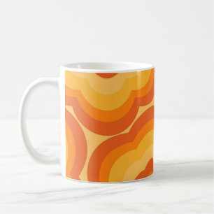 Orange Y2K Wildflower Bold Retro Spring Kitchen Coffee Mug