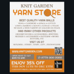 Orange Yarn Store Logo, Knitting Store, Yarn Store Flyer<br><div class="desc">Orange Yarn Store Logo,  Knitting Store,  Yarn Store Advertising Flyer by The Business Card Store.</div>